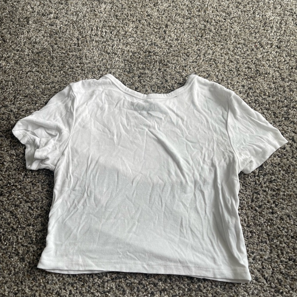 Zara White and Black Crop Tops